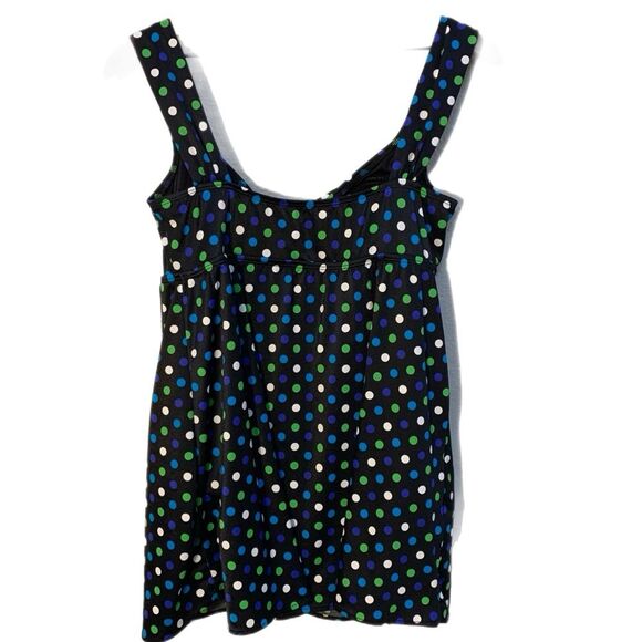 Longitude Swimsuit Women’s Black Multi Colored Polka Dots 12P. - Picture 2 of 13